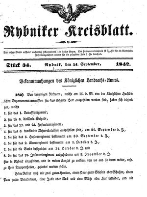 Rybniker Kreisblatt on Sep 24, 1842