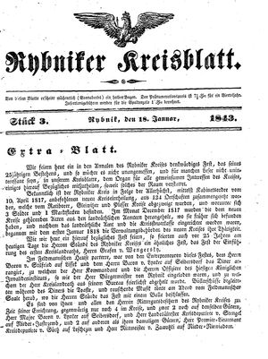 Rybniker Kreisblatt on Jan 18, 1843