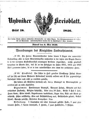 Rybniker Kreisblatt vom 02.05.1846