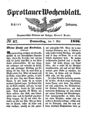 Sprottauer Wochenblatt vom 07.05.1846