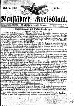 Neustädter Kreisblatt vom 06.01.1866