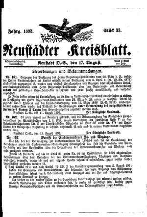 Neustädter Kreisblatt vom 17.08.1893