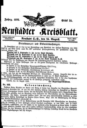 Neustädter Kreisblatt vom 24.08.1893