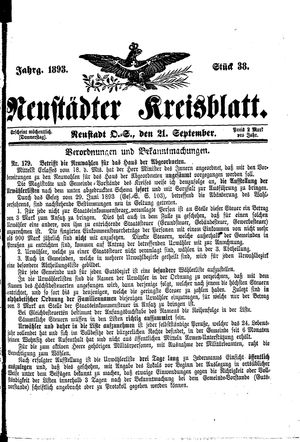 Neustädter Kreisblatt vom 21.09.1893