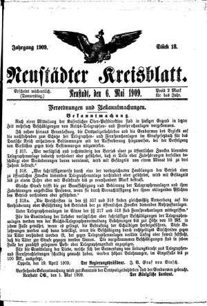 Neustädter Kreisblatt vom 06.05.1909