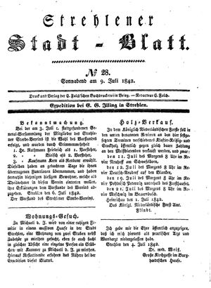 Strehlener Stadtblatt on Jul 9, 1842