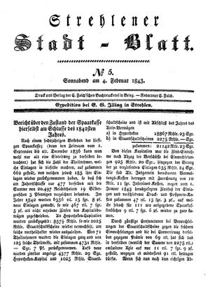 Strehlener Stadtblatt on Feb 4, 1843