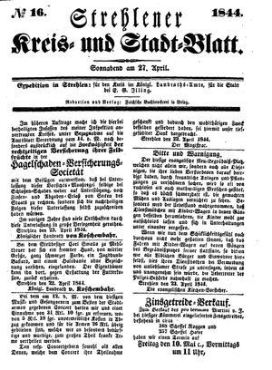 Strehlener Kreis- und Stadtblatt on Apr 27, 1844