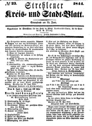 Strehlener Kreis- und Stadtblatt on Jun 15, 1844