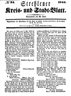 Strehlener Kreis- und Stadtblatt on Jun 22, 1844