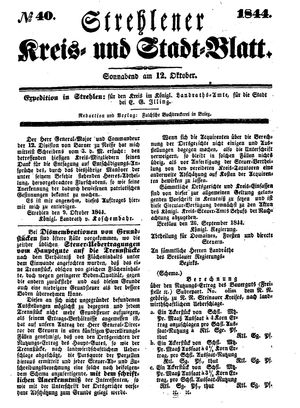 Strehlener Kreis- und Stadtblatt on Oct 12, 1844