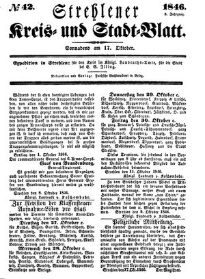 Strehlener Kreis- und Stadtblatt on Oct 17, 1846