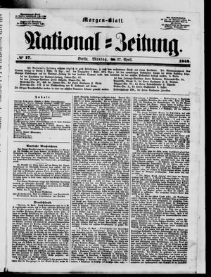 Nationalzeitung vom 17.04.1848