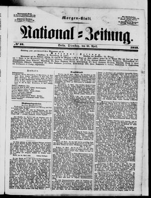 Nationalzeitung vom 25.04.1848