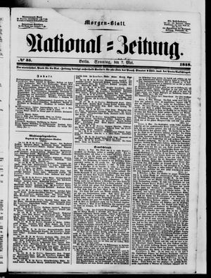 Nationalzeitung vom 07.05.1848
