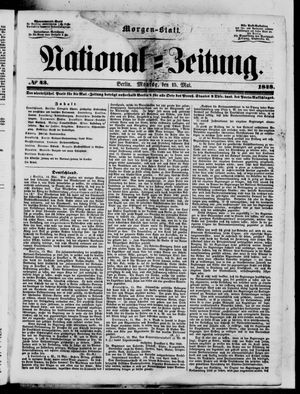 Nationalzeitung on May 15, 1848