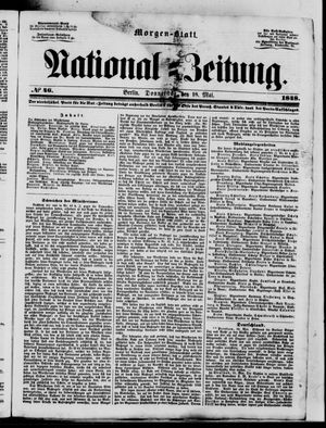 Nationalzeitung vom 18.05.1848