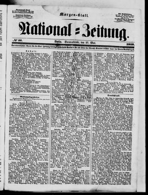 Nationalzeitung vom 27.05.1848