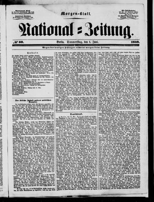 Nationalzeitung vom 01.06.1848