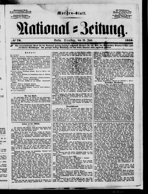 Nationalzeitung vom 13.06.1848