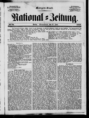 Nationalzeitung vom 17.06.1848