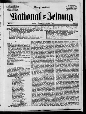 Nationalzeitung vom 18.06.1848
