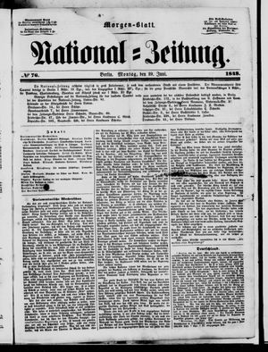 National-Zeitung vom 19.06.1848