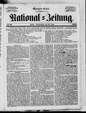 Nationalzeitung vom 22.06.1848