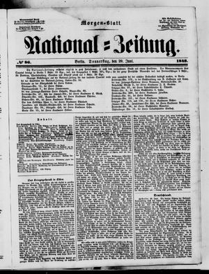 Nationalzeitung vom 29.06.1848