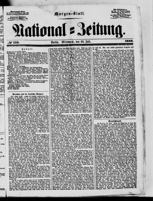 Nationalzeitung vom 26.07.1848