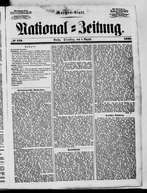 Nationalzeitung vom 01.08.1848