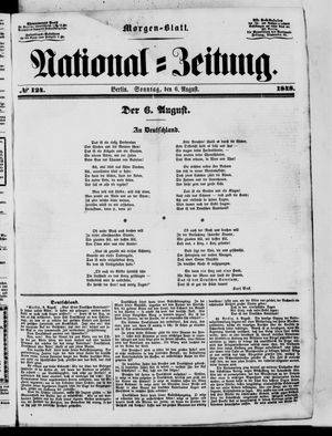 Nationalzeitung vom 06.08.1848