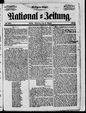 Nationalzeitung vom 21.08.1848