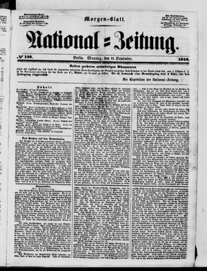 Nationalzeitung vom 11.09.1848