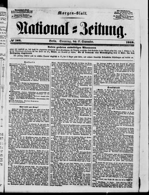 Nationalzeitung vom 17.09.1848