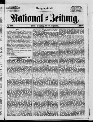 Nationalzeitung vom 26.09.1848