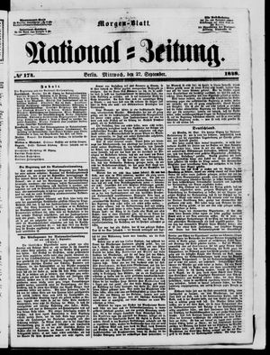 Nationalzeitung vom 27.09.1848