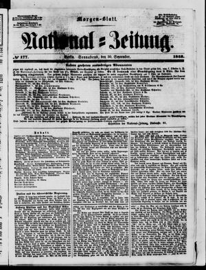 Nationalzeitung vom 30.09.1848