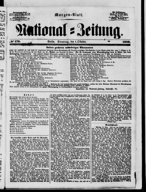Nationalzeitung vom 01.10.1848