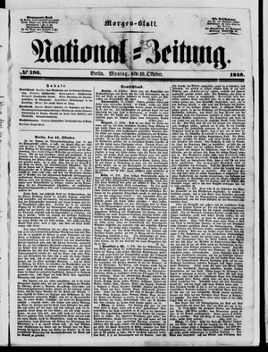 Nationalzeitung vom 16.10.1848