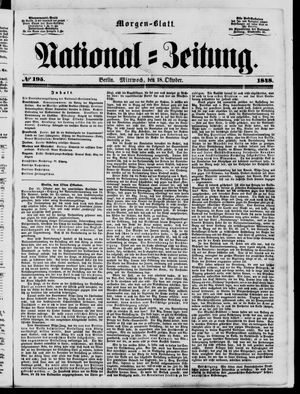 Nationalzeitung vom 18.10.1848