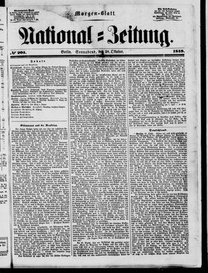 Nationalzeitung vom 28.10.1848