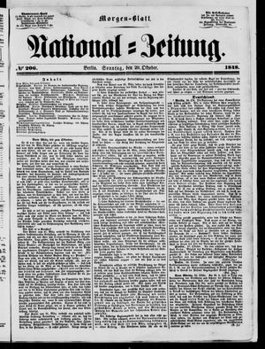 Nationalzeitung vom 29.10.1848