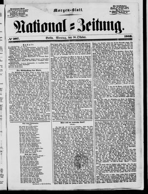 Nationalzeitung vom 30.10.1848