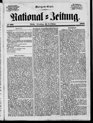 Nationalzeitung vom 31.10.1848