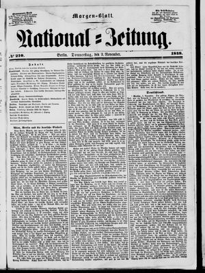 Nationalzeitung vom 02.11.1848