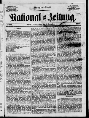 Nationalzeitung vom 09.11.1848