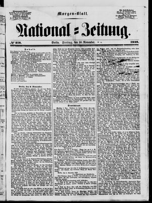 Nationalzeitung vom 10.11.1848