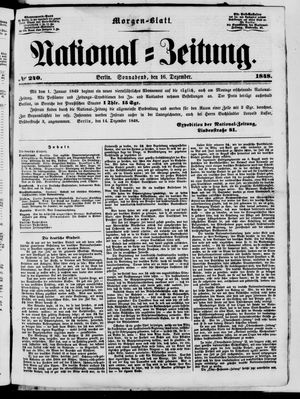 Nationalzeitung vom 16.12.1848