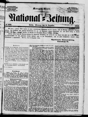 Nationalzeitung vom 18.12.1848